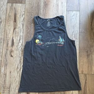 Good Pre-Owned Condition XL Tank Top. In A Navy Blue W/kool Graphics, Billabong